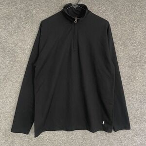 Polo Ralph Lauren 1/4 Zip Pullover Sweater Mens Size‎ Large Black